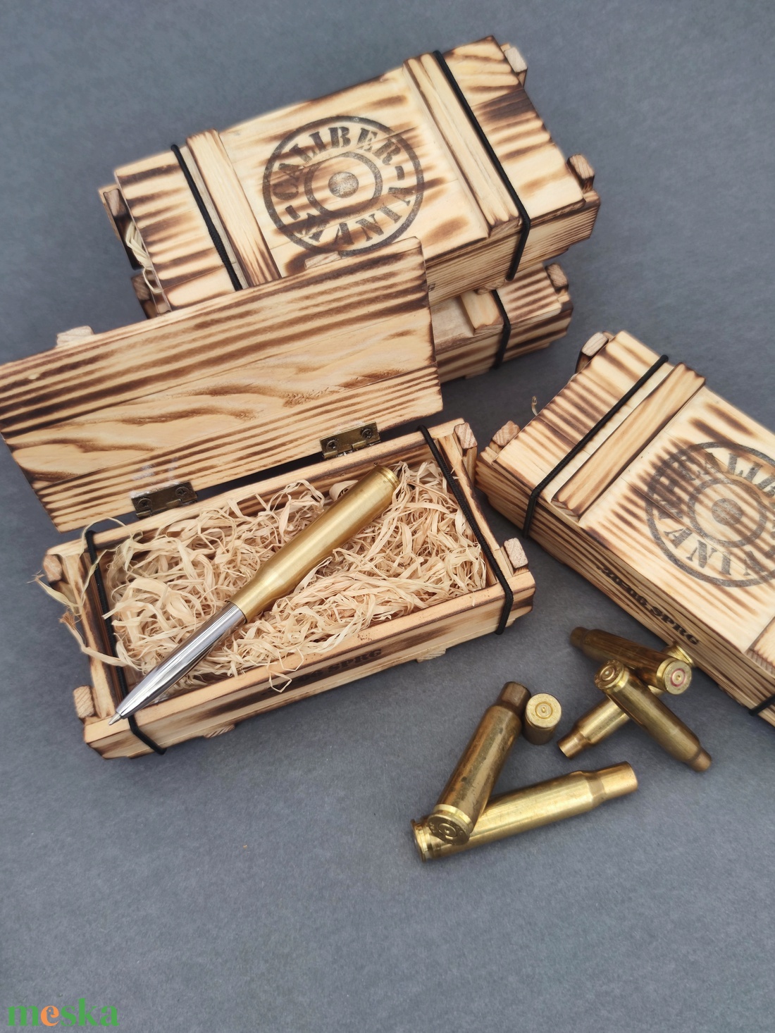 Töltény golyóstoll lőszeres ládában, Vadász ajándék - otthon & életmód - papír, írószer - ceruza & toll - Meska.hu