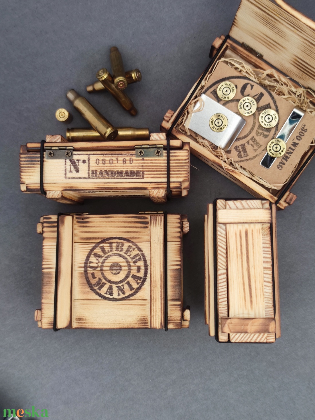 Töltény férfi szett, lőszeres ládában, Vadász Ajándék - táska & tok - pénztárca & más tok - pénztárca - férfi pénztárca - Meska.hu