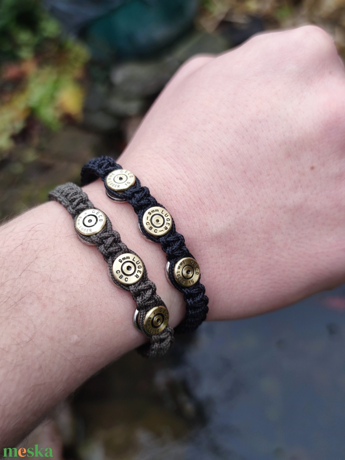 Töltény paracord karkötő, 3- lövetű - ékszer - karkötő - fonott karkötő - Meska.hu