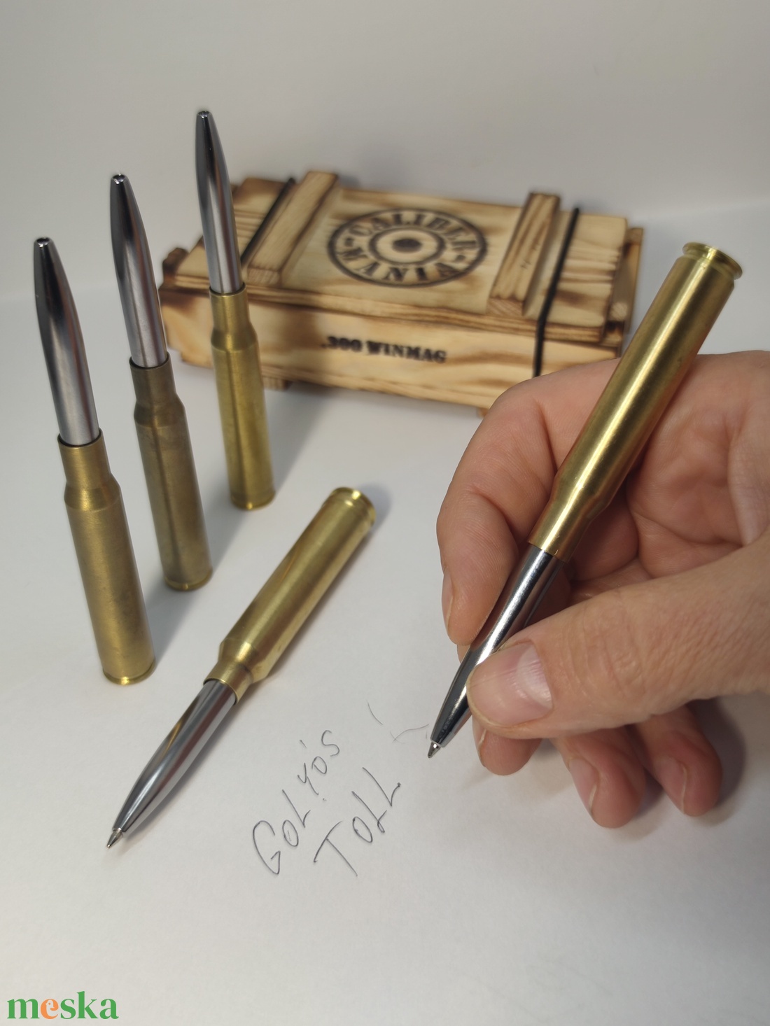Töltény golyóstoll lőszeres ládában, Vadász ajándék - otthon & életmód - papír, írószer - ceruza & toll - Meska.hu