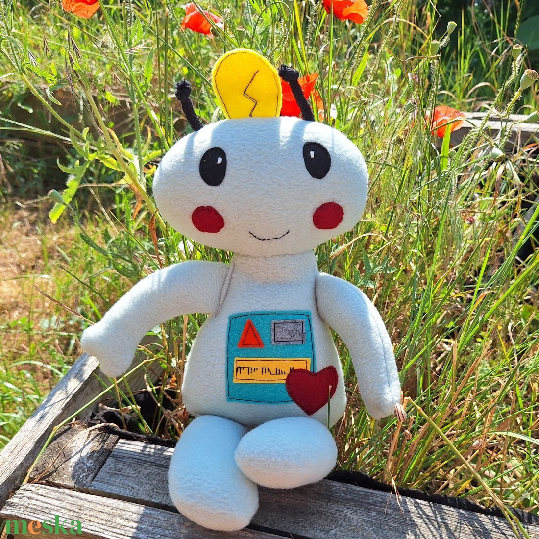Halványkék Kisrobot, plüss robot - játék & sport - plüssállat & játékfigura - robot & gép - Meska.hu Halványkék Kisrobot, plüss robot - játék & sport - plüssállat & játékfigura - robot & gép - Meska.hu
