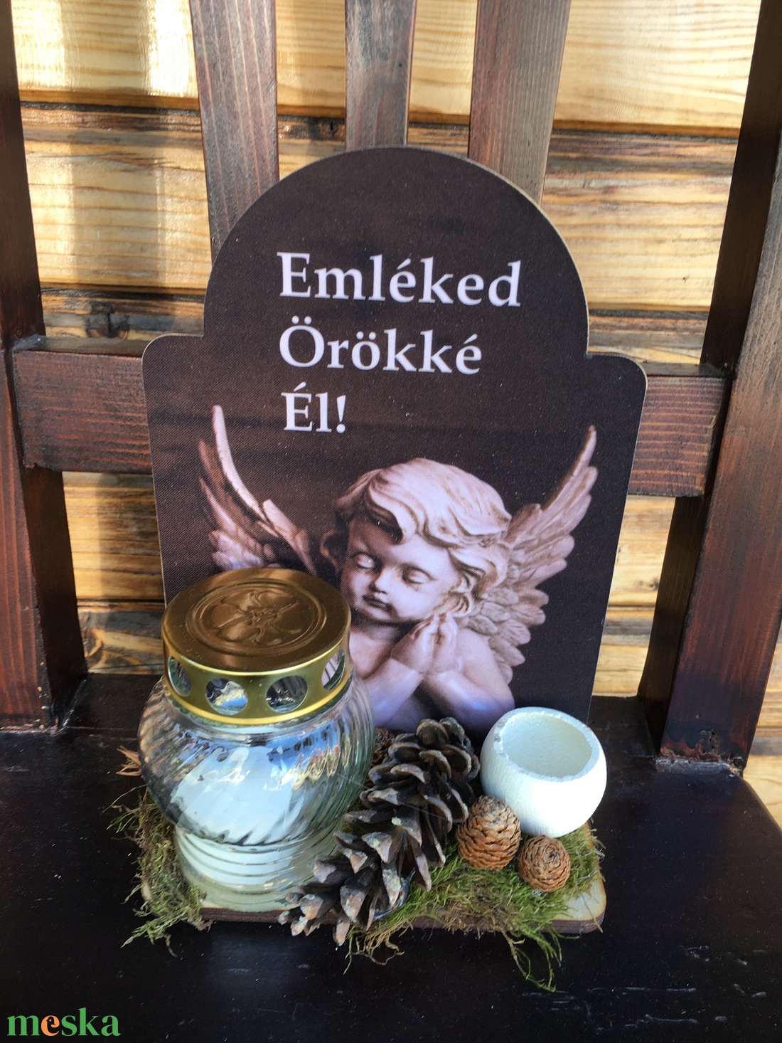 Sírdísz -tábla mécsessel -Emléked örökké él 3. - otthon & életmód - vallás - temetkezési tárgy - Meska.hu Sírdísz -tábla mécsessel -Emléked örökké él 3. - otthon & életmód - vallás - temetkezési tárgy - Meska.hu