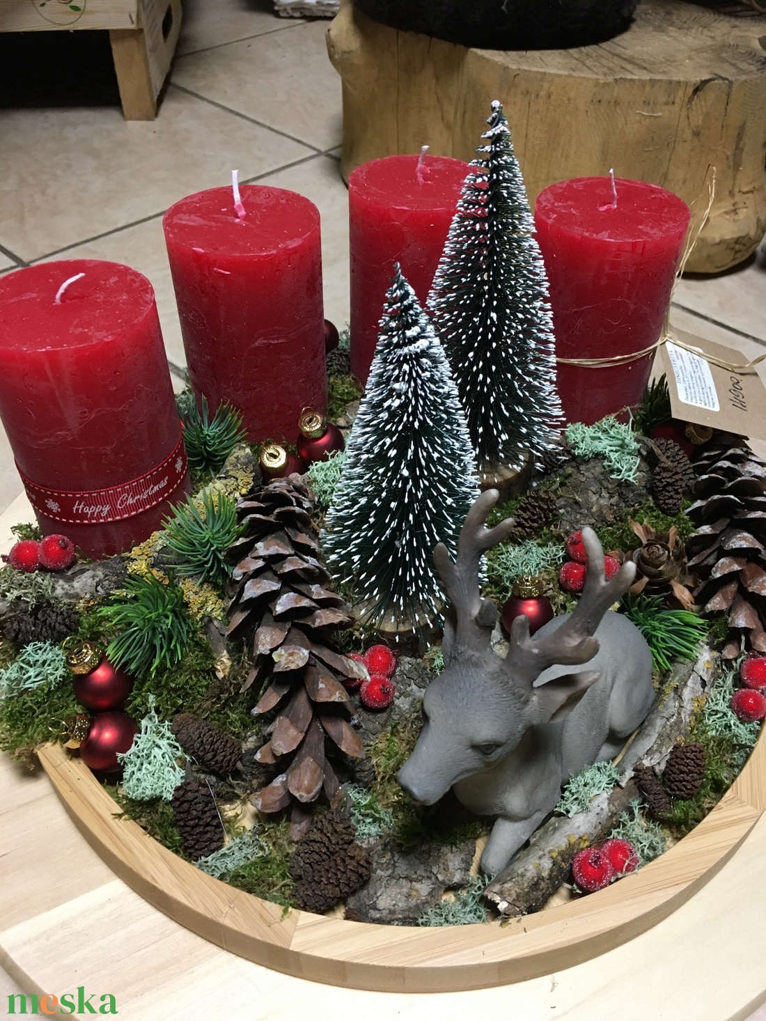 Mesél az erdő - adventi tál - karácsony - adventi díszek - adventi ablakdekoráció - Meska.hu Mesél az erdő - adventi tál - karácsony - adventi díszek - adventi ablakdekoráció - Meska.hu