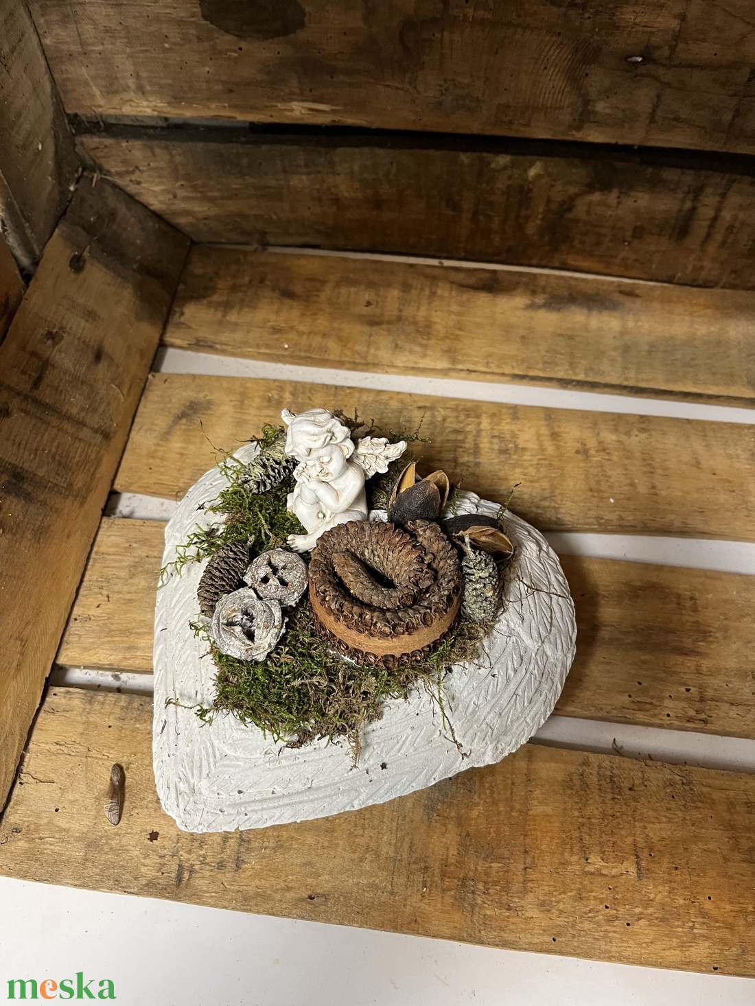 DIY csináld magad -Beton szív Sírdísz- angyalkával - diy (csináld magad) - egységcsomag - Meska.hu DIY csináld magad -Beton szív Sírdísz- angyalkával - diy (csináld magad) - egységcsomag - Meska.hu