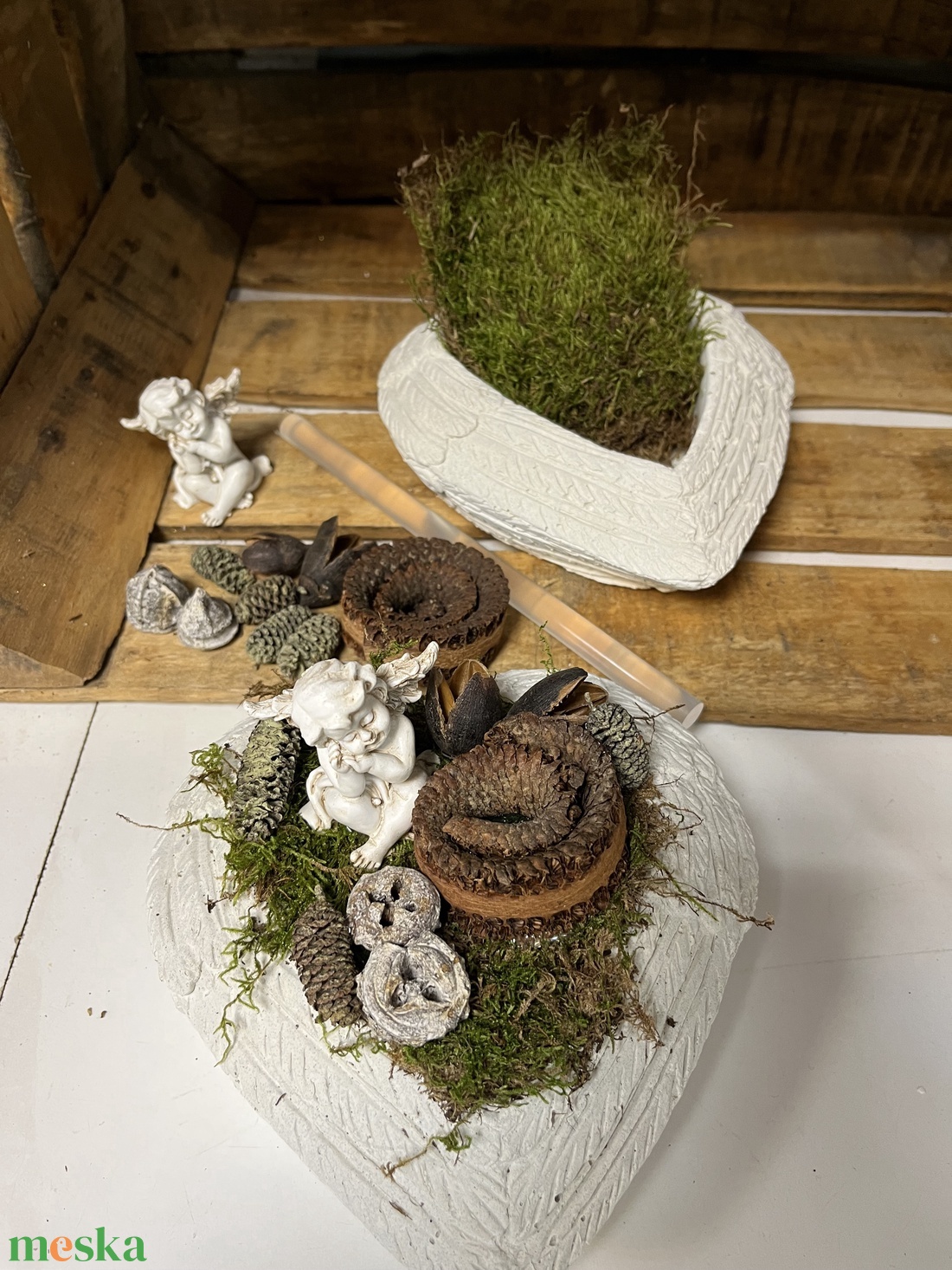 DIY csináld magad -Beton szív Sírdísz- angyalkával - diy (csináld magad) - egységcsomag - Meska.hu DIY csináld magad -Beton szív Sírdísz- angyalkával - diy (csináld magad) - egységcsomag - Meska.hu