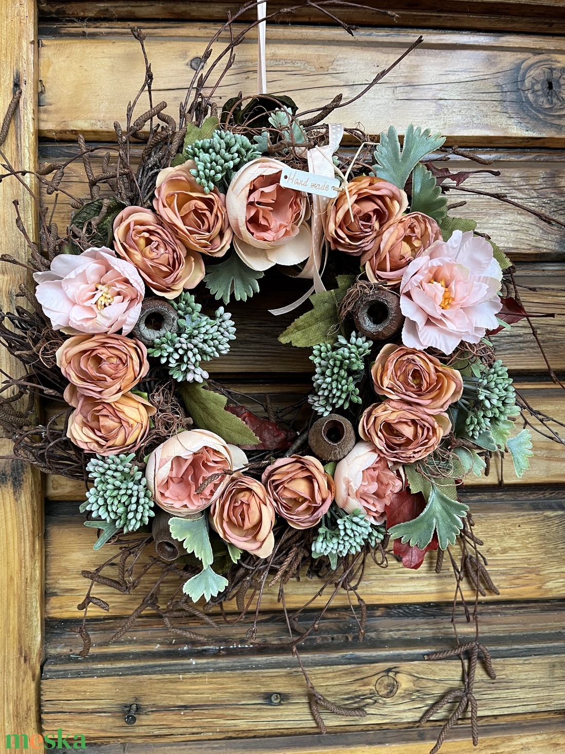 Ajtódísz, kopogtató -narancs  - otthon & életmód - dekoráció - asztal és polc dekoráció - asztaldísz - Meska.hu