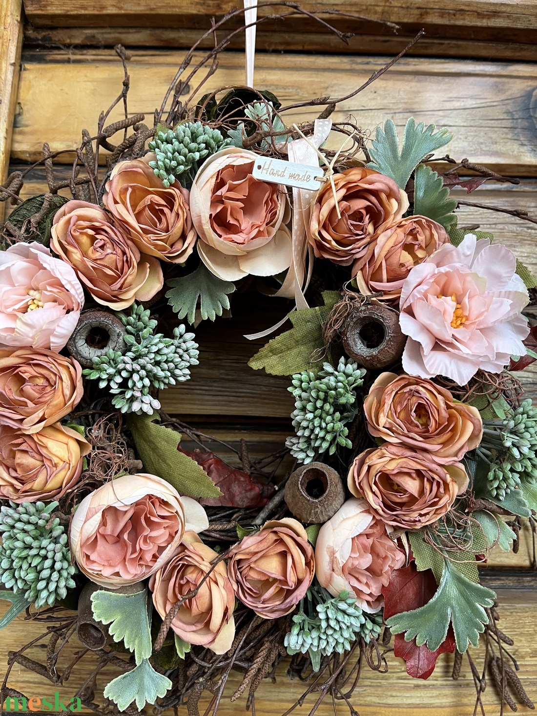 Ajtódísz, kopogtató -narancs  - otthon & életmód - dekoráció - asztal és polc dekoráció - asztaldísz - Meska.hu