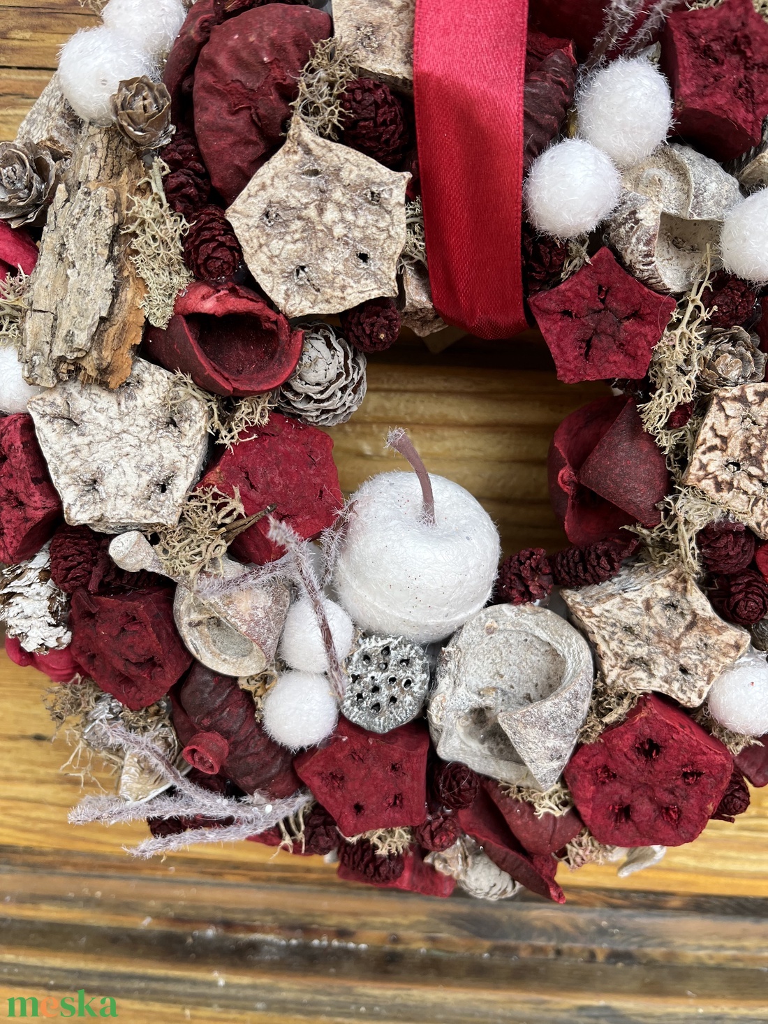 Karácsonyi ajtó dísz, kopogtató  - karácsony - adventi díszek - adventi ablakdekoráció - Meska.hu