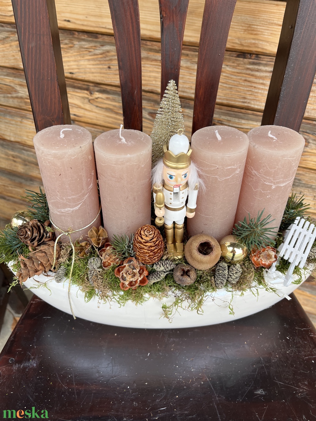 Nagy méretű Adventi tál- Diótörő  - karácsony - adventi díszek - adventi ablakdekoráció - Meska.hu