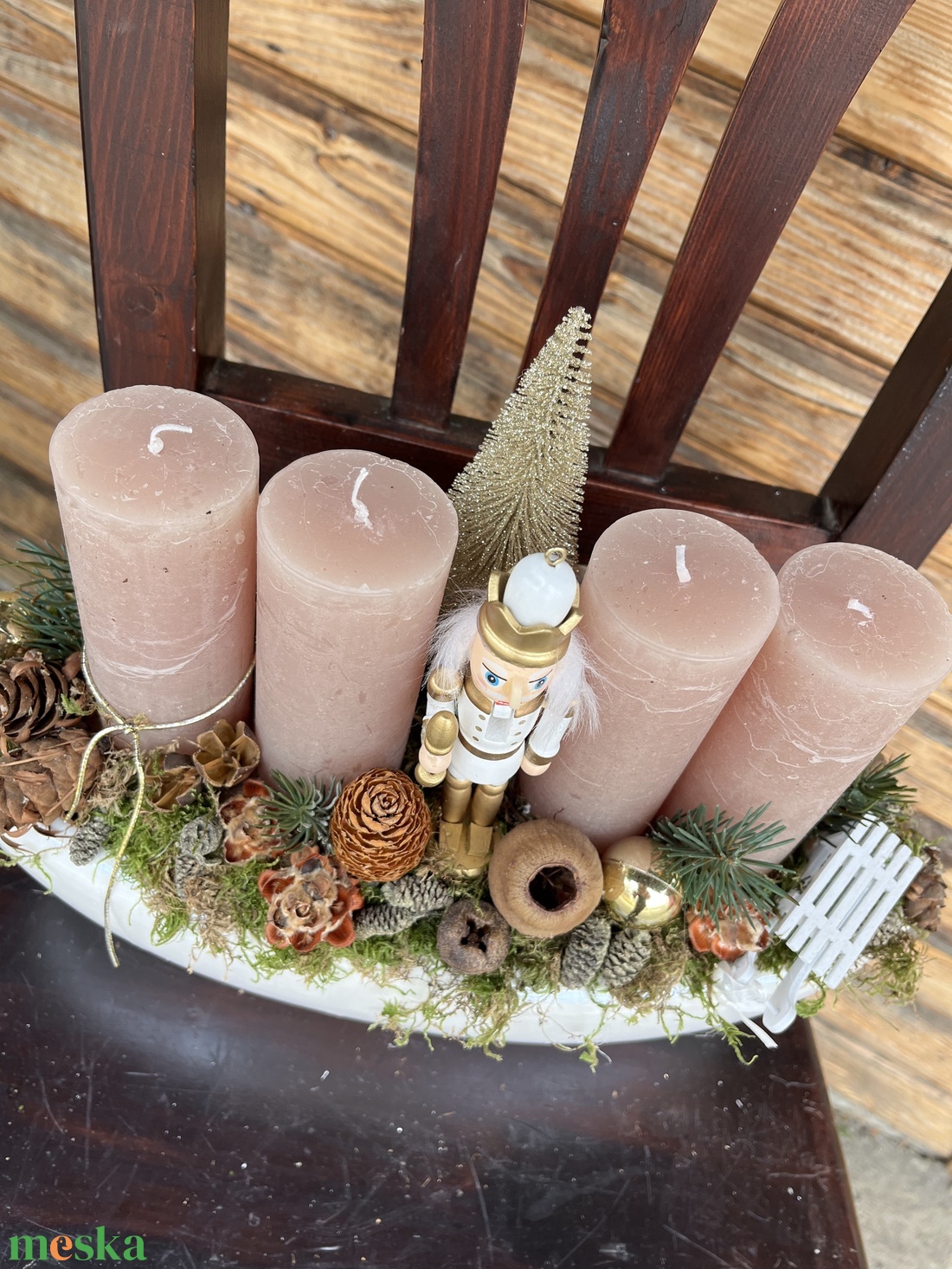 Nagy méretű Adventi tál- Diótörő  - karácsony - adventi díszek - adventi ablakdekoráció - Meska.hu