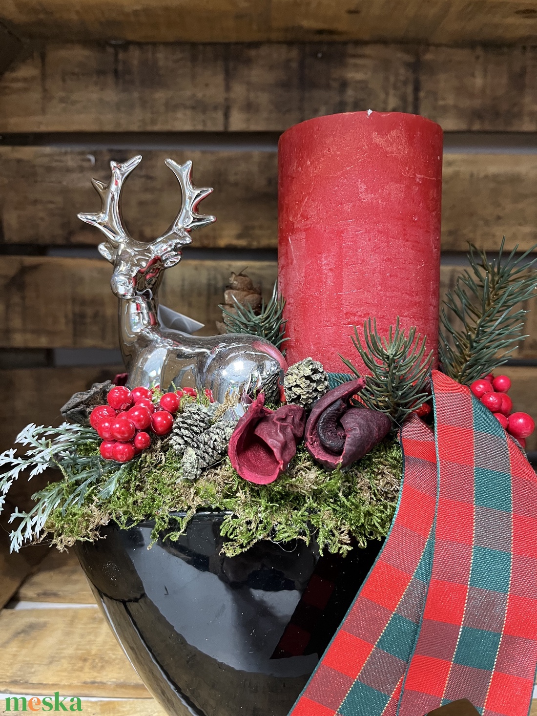 Adventi asztal dísz Rénszarvas  - karácsony - adventi díszek - adventi ablakdekoráció - Meska.hu