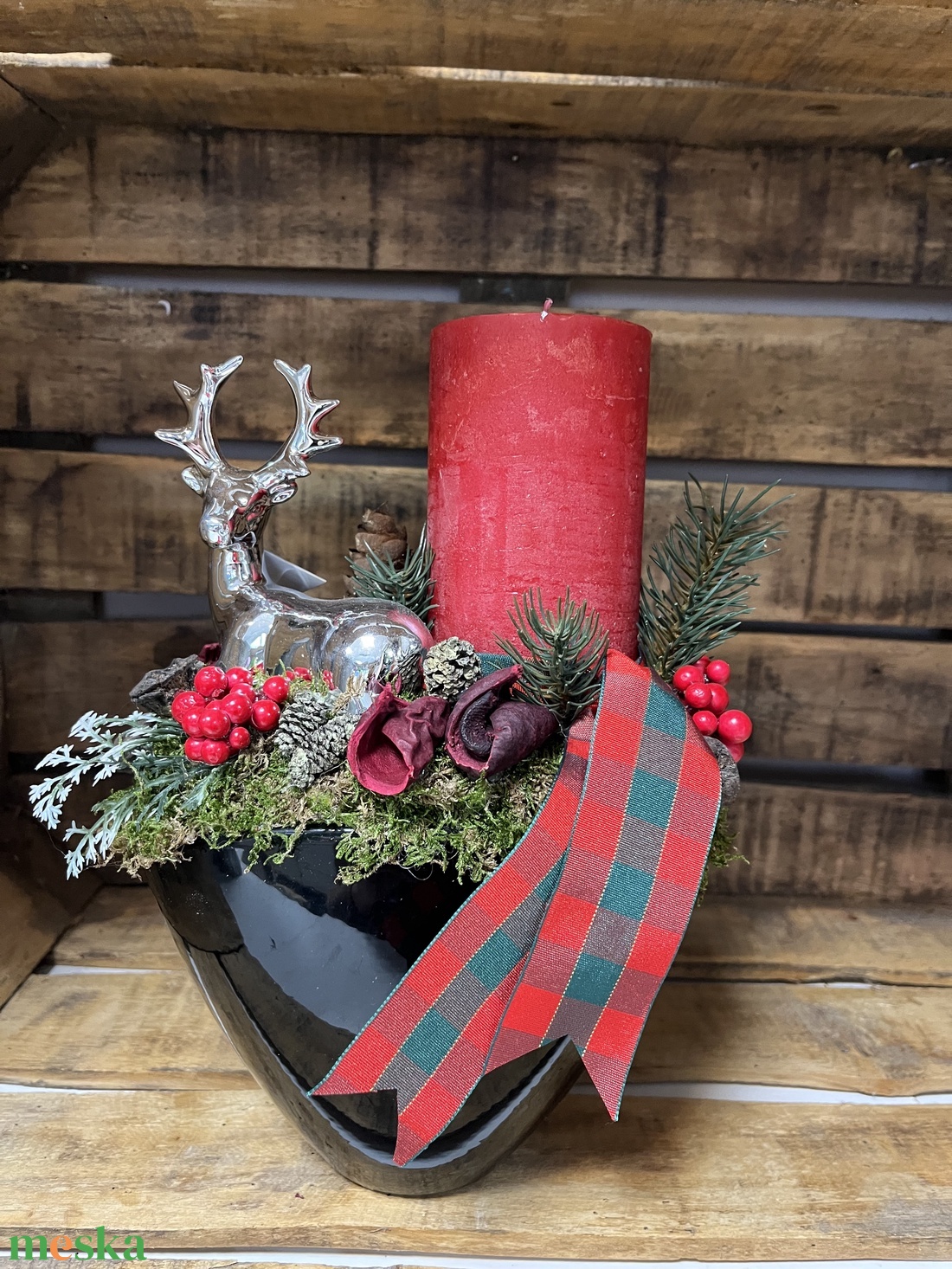 Adventi asztal dísz Rénszarvas  - karácsony - adventi díszek - adventi ablakdekoráció - Meska.hu