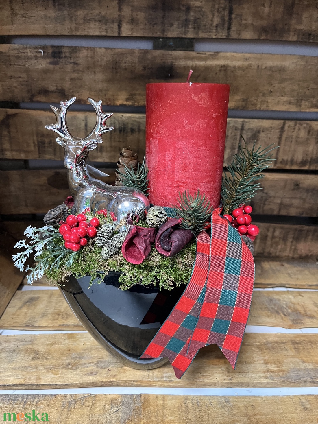 Adventi asztal dísz Rénszarvas  - karácsony - adventi díszek - adventi ablakdekoráció - Meska.hu