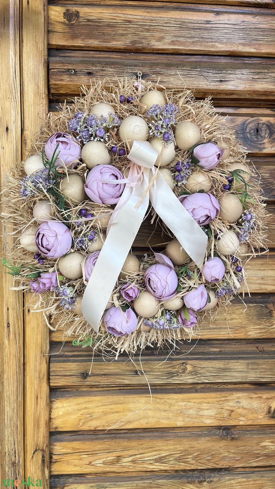 Tavaszi, nyári  ajtódísz, kopogtató, koszorú - otthon & életmód - virágdekoráció - virágdíszek - dekor koszorúk, kopogtatók - Meska.hu