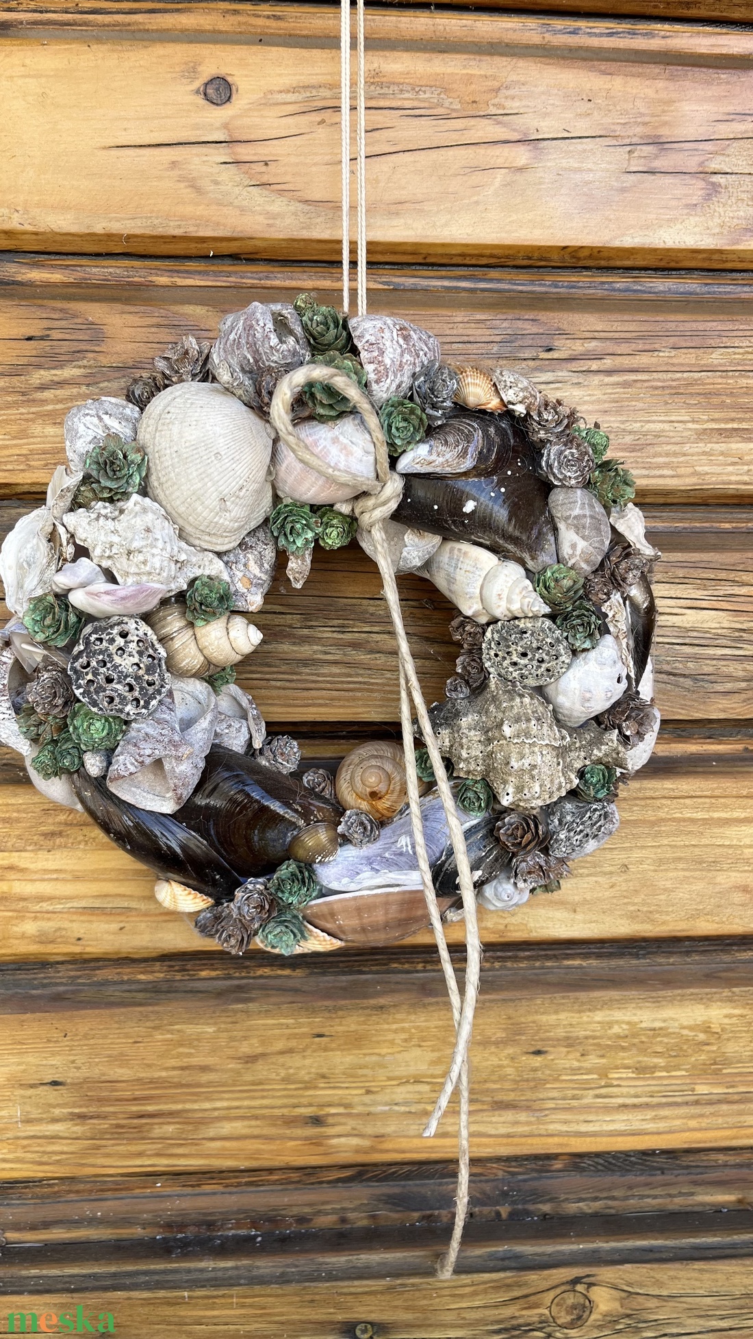 Kagylós kopogtató, ajtódísz - otthon & életmód - dekoráció - ajtó- és ablak dekoráció - ajtódísz & kopogtató - Meska.hu