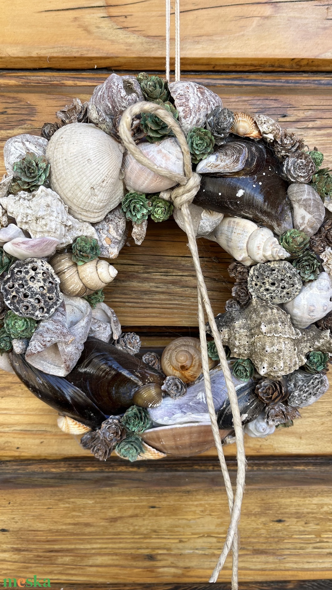 Kagylós kopogtató, ajtódísz - otthon & életmód - dekoráció - ajtó- és ablak dekoráció - ajtódísz & kopogtató - Meska.hu