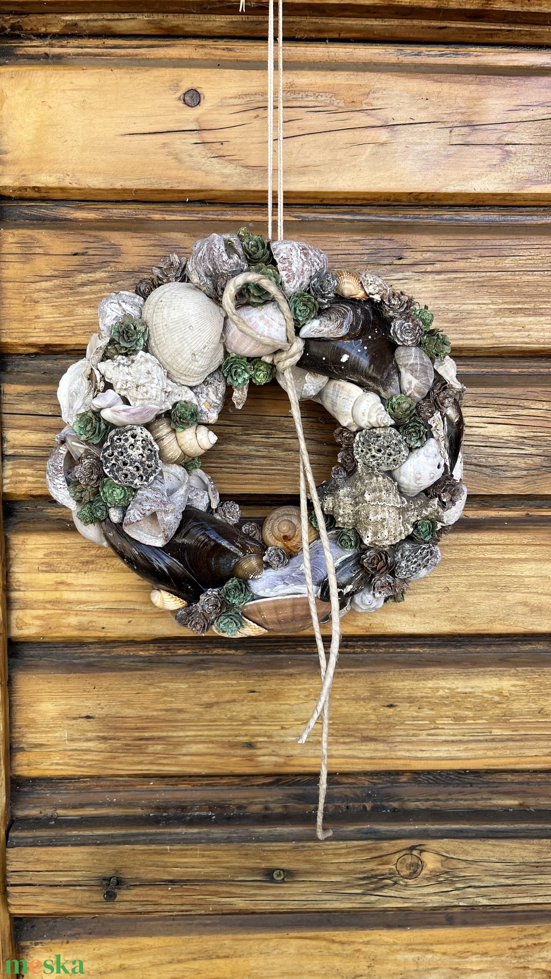 Kagylós kopogtató, ajtódísz - otthon & életmód - dekoráció - ajtó- és ablak dekoráció - ajtódísz & kopogtató - Meska.hu