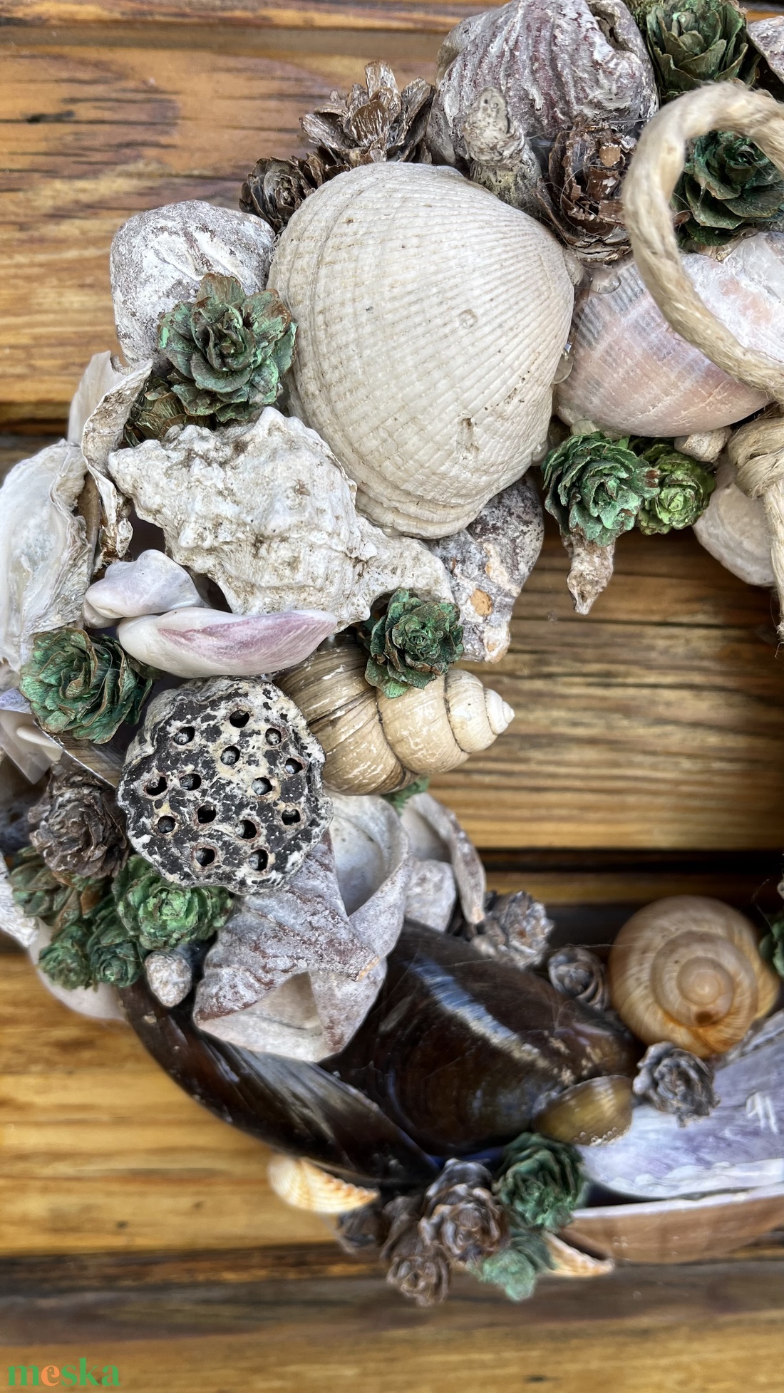 Kagylós kopogtató, ajtódísz - otthon & életmód - dekoráció - ajtó- és ablak dekoráció - ajtódísz & kopogtató - Meska.hu