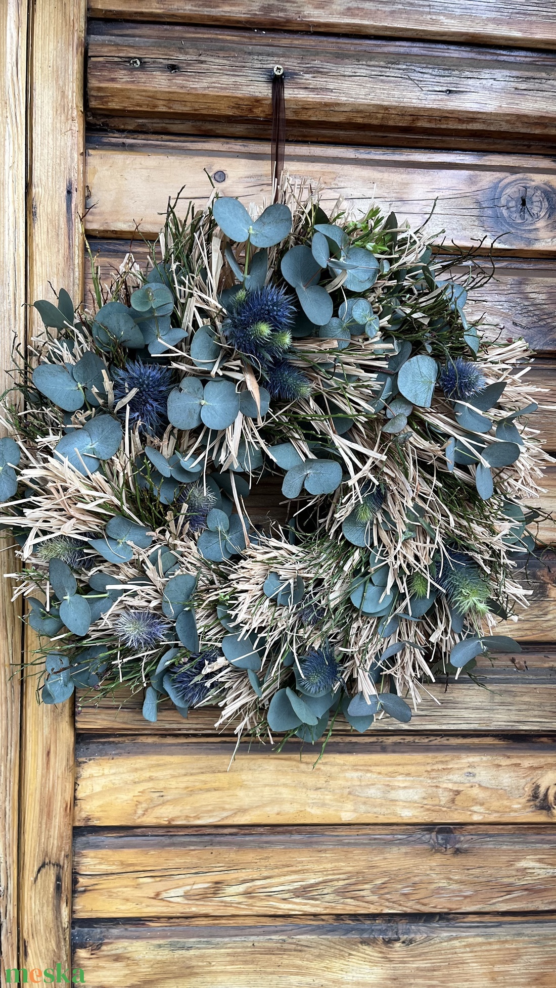 Naturális koszorú   - otthon & életmód - dekoráció - ajtó- és ablak dekoráció - ajtódísz & kopogtató - Meska.hu