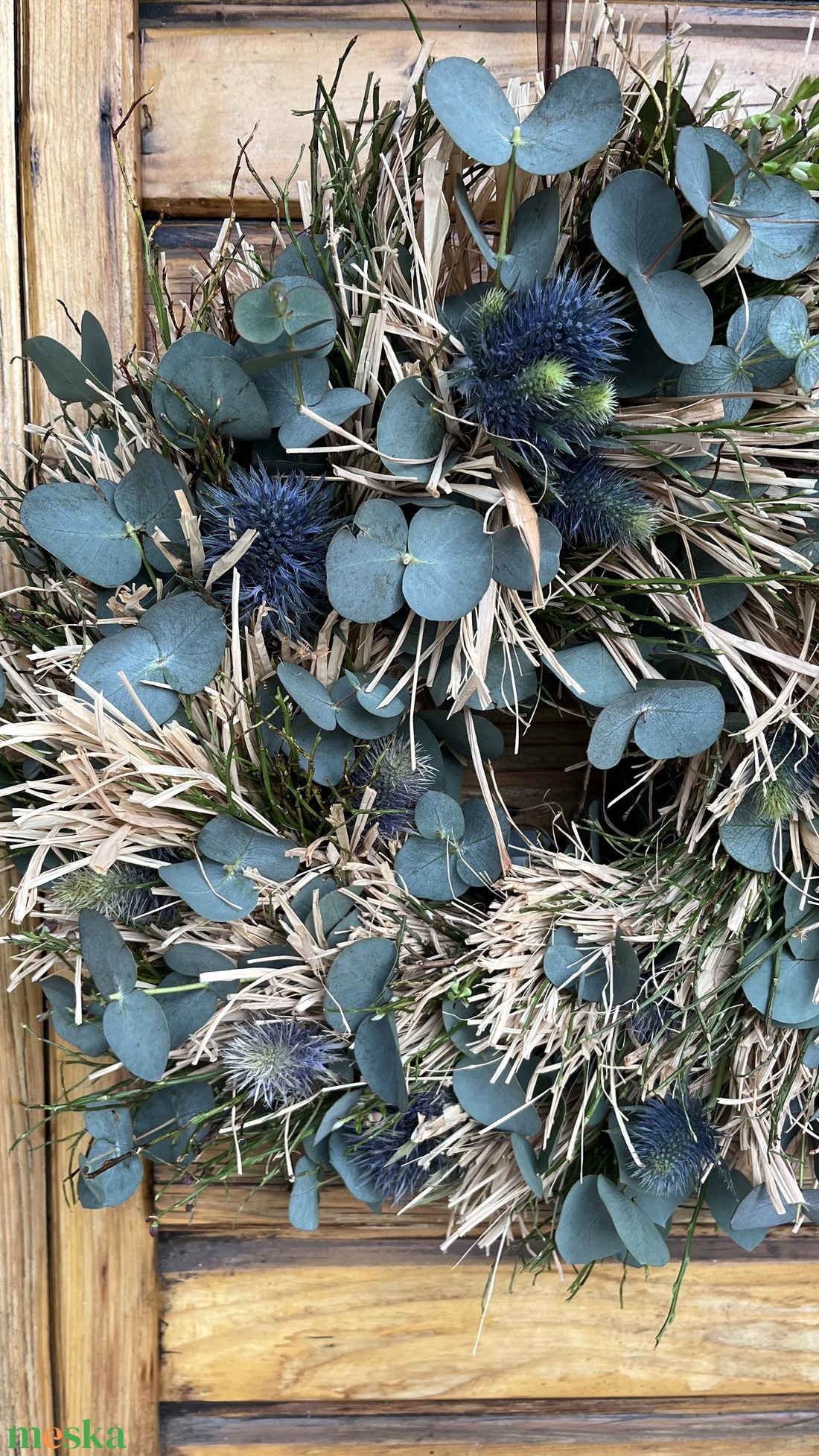 Naturális koszorú   - otthon & életmód - dekoráció - ajtó- és ablak dekoráció - ajtódísz & kopogtató - Meska.hu