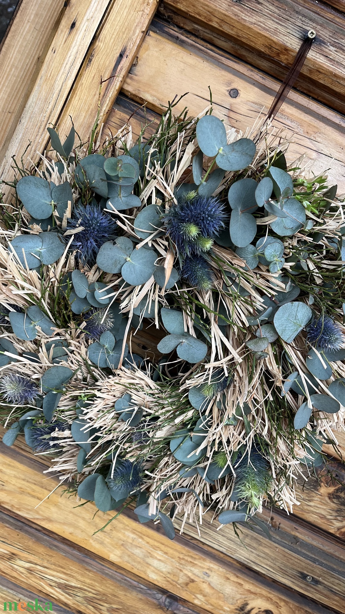 Naturális koszorú   - otthon & életmód - dekoráció - ajtó- és ablak dekoráció - ajtódísz & kopogtató - Meska.hu