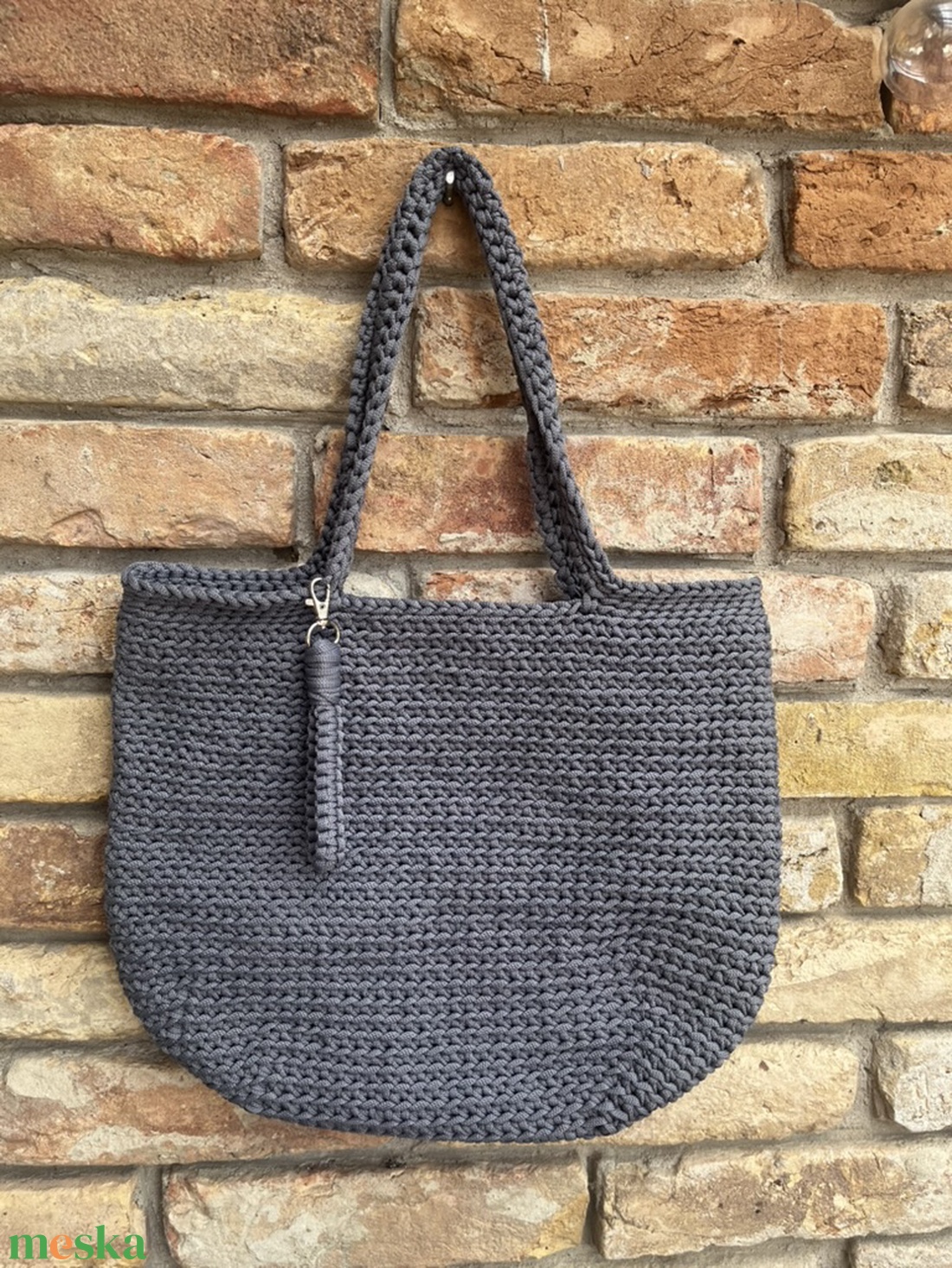 Könnyű horgolt shopper táska - táska & tok - kézitáska & válltáska - válltáska - Meska.hu