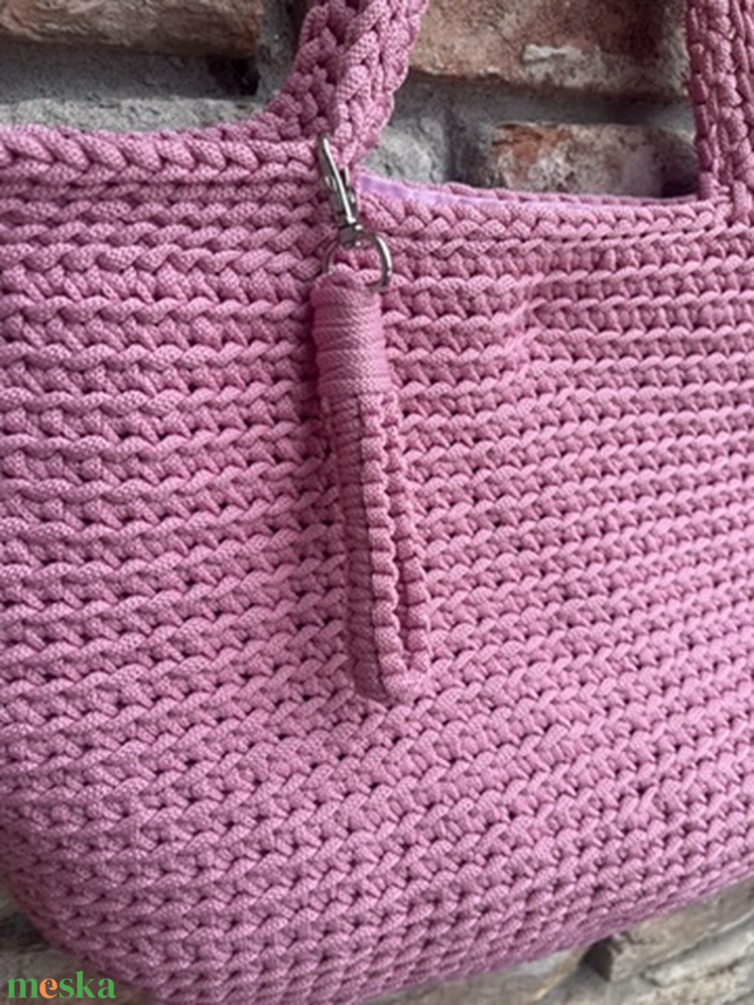 Könnyű horgolt shopper táska - táska & tok - kézitáska & válltáska - válltáska - Meska.hu
