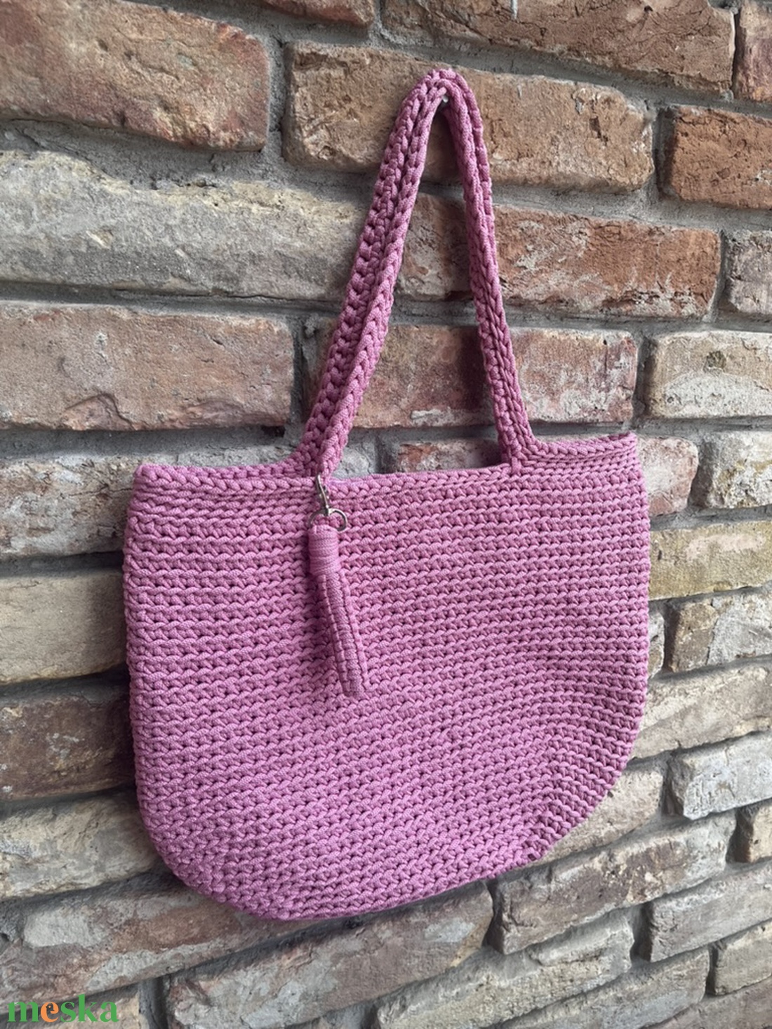 Könnyű horgolt shopper táska - táska & tok - kézitáska & válltáska - válltáska - Meska.hu