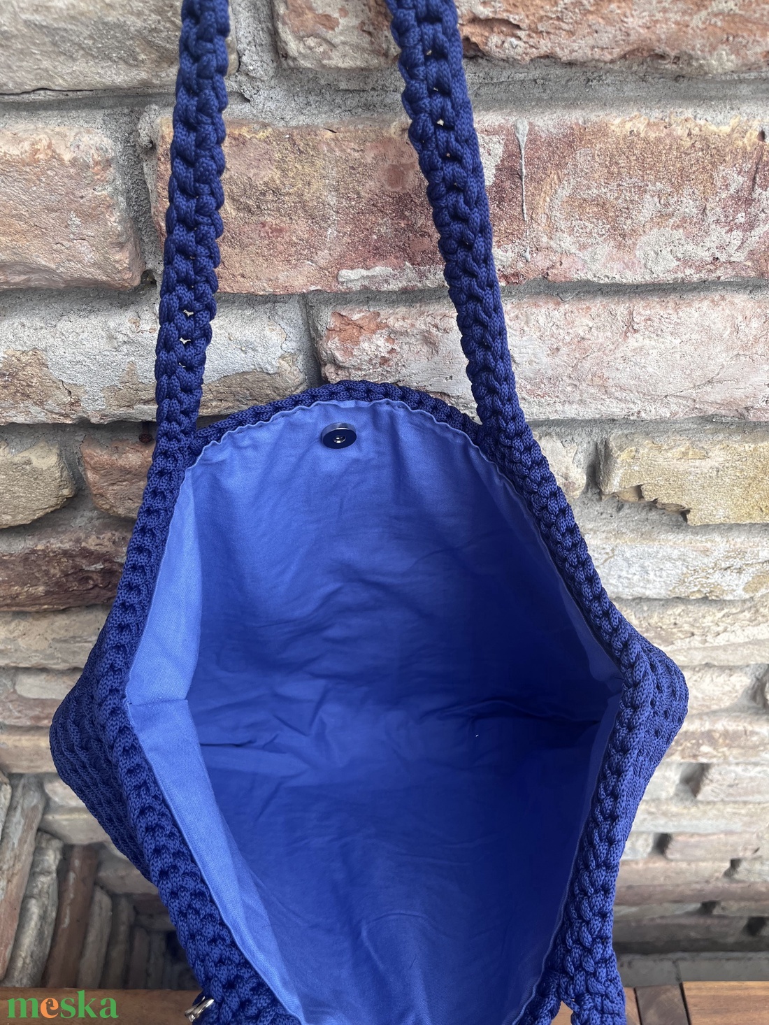 Könnyű horgolt shopper táska - táska & tok - kézitáska & válltáska - válltáska - Meska.hu