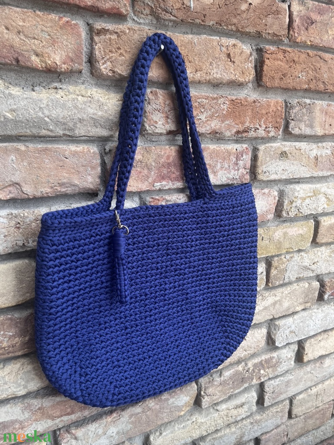 Könnyű horgolt shopper táska - táska & tok - kézitáska & válltáska - válltáska - Meska.hu