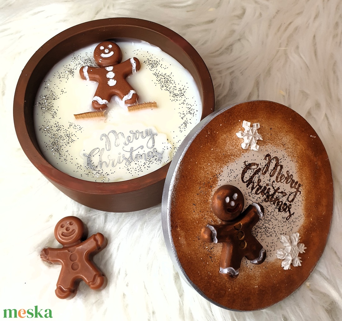 CandlAir Christmas Gingy szójaviasz illatgyertya L-es méret - otthon & életmód - gyertya, illat, aroma - gyertya - Meska.hu
