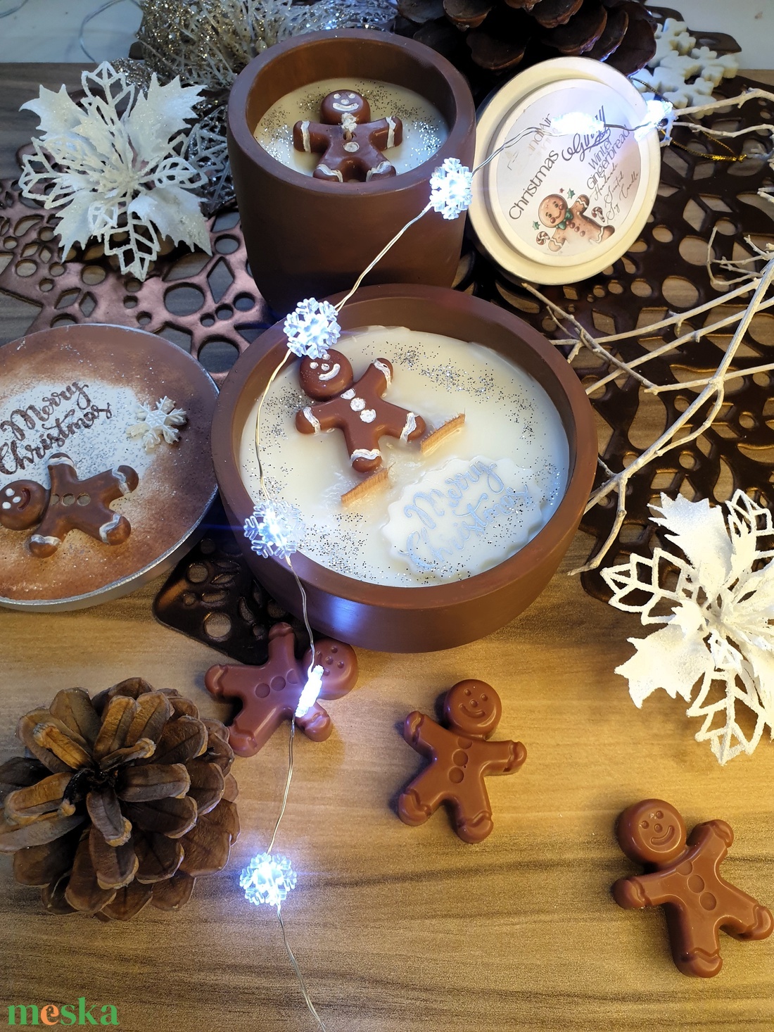 CandlAir Christmas Gingy szójaviasz illatgyertya L-es méret - otthon & életmód - gyertya, illat, aroma - gyertya - Meska.hu