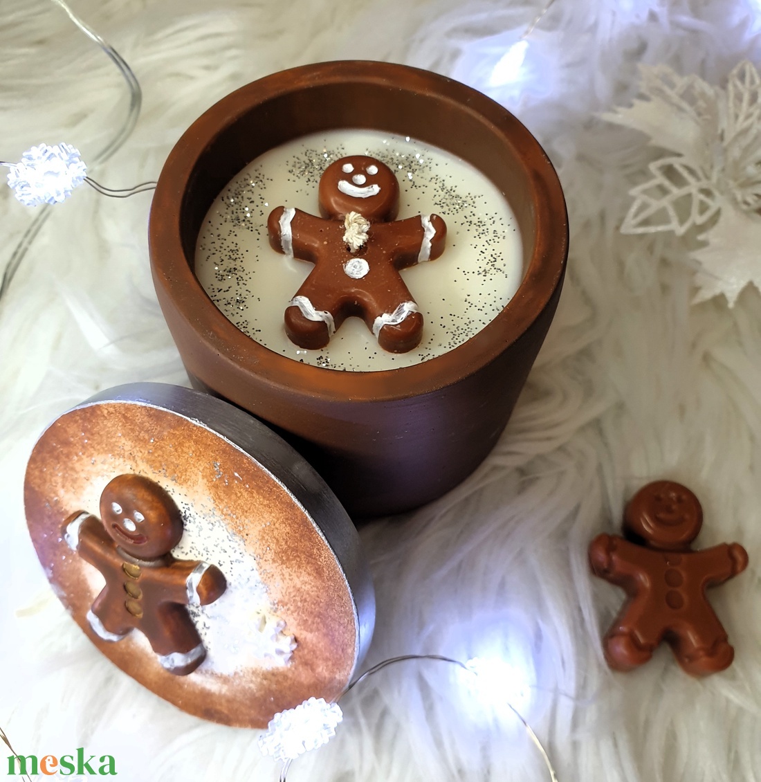 CandlAir Christmas Gingy szójaviasz illatgyertya M-es méret - otthon & életmód - gyertya, illat, aroma - gyertya - Meska.hu