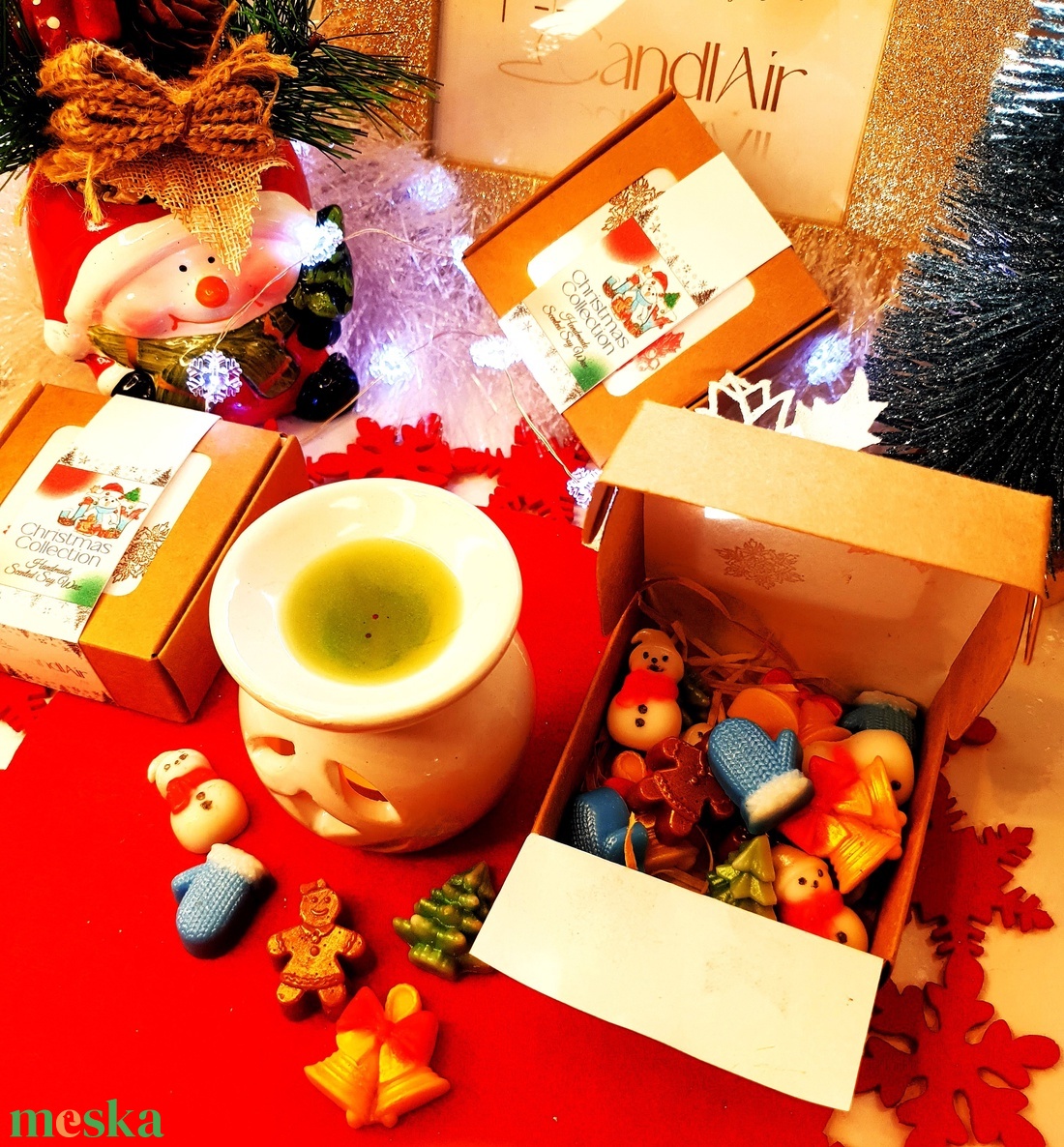 CandlAir Christmas Collection szója illatviasz válogatás - otthon & életmód - gyertya, illat, aroma - gyertya - Meska.hu