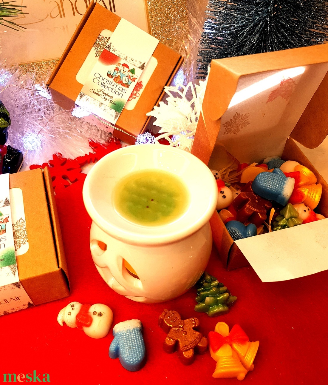 CandlAir Christmas Collection szója illatviasz válogatás - otthon & életmód - gyertya, illat, aroma - gyertya - Meska.hu