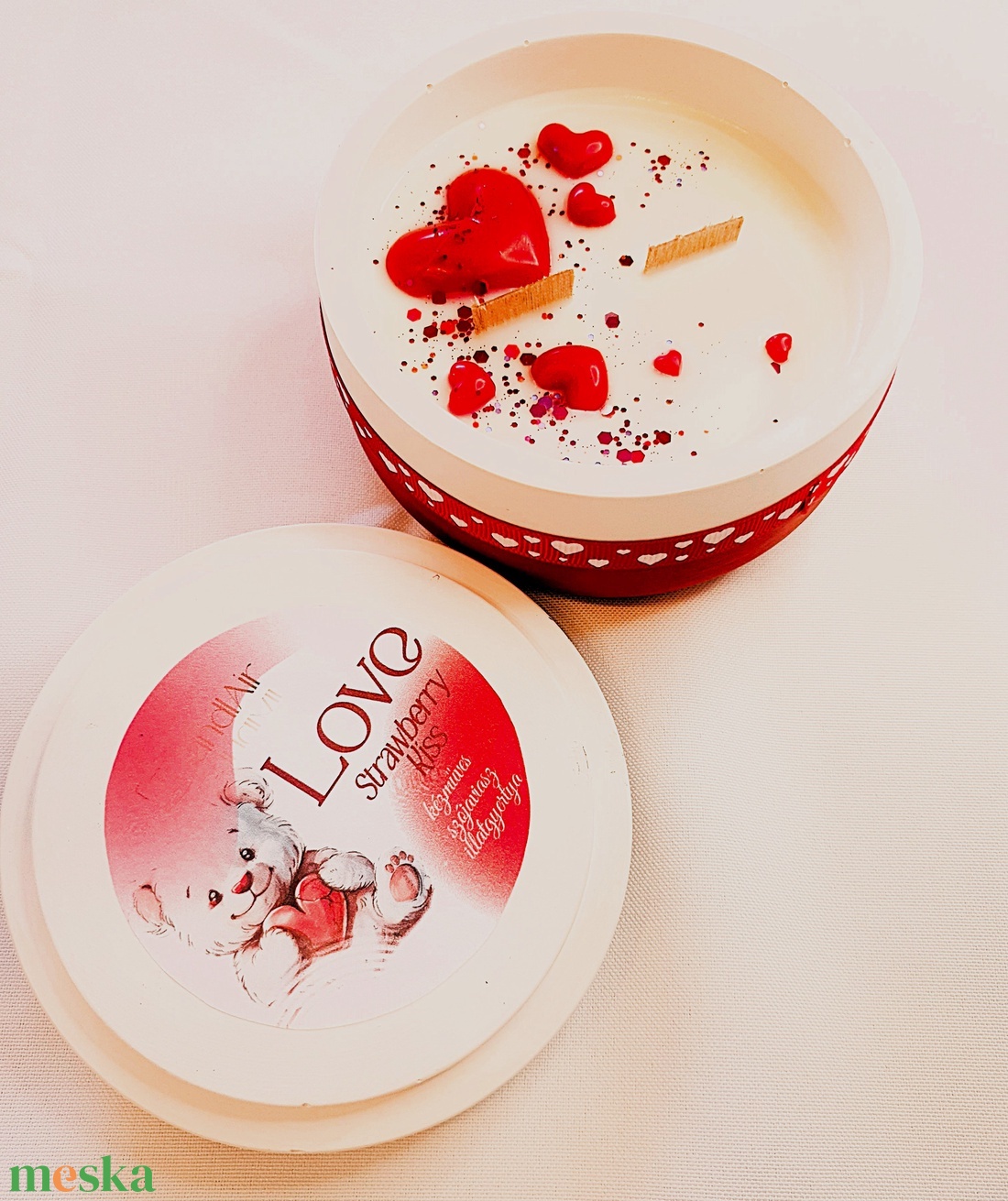 CandlAir LOVE szójaviasz illatgyertya - otthon & életmód - gyertya, illat, aroma - gyertya - Meska.hu