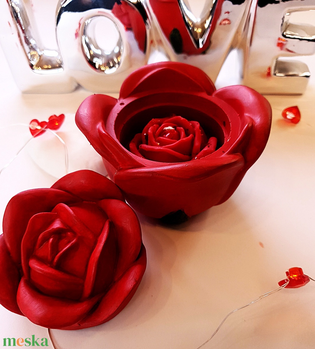 CandlAir Rose szójaviasz illatgyertya - otthon & életmód - gyertya, illat, aroma - gyertya - Meska.hu