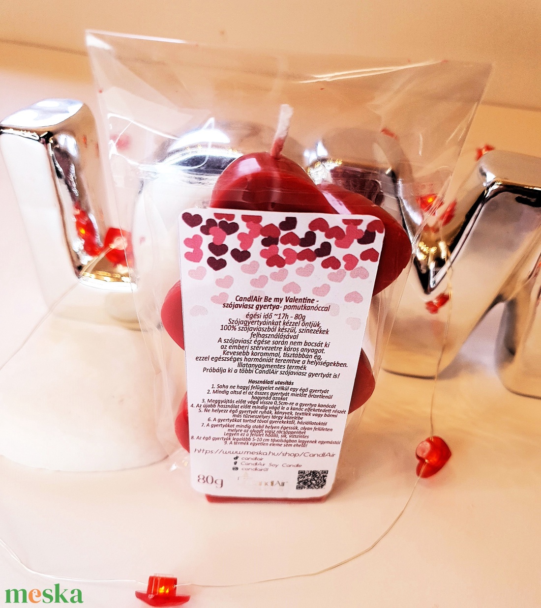 CandlAir Be my Valentine szójaviasz formagyertya - otthon & életmód - gyertya, illat, aroma - gyertya - Meska.hu