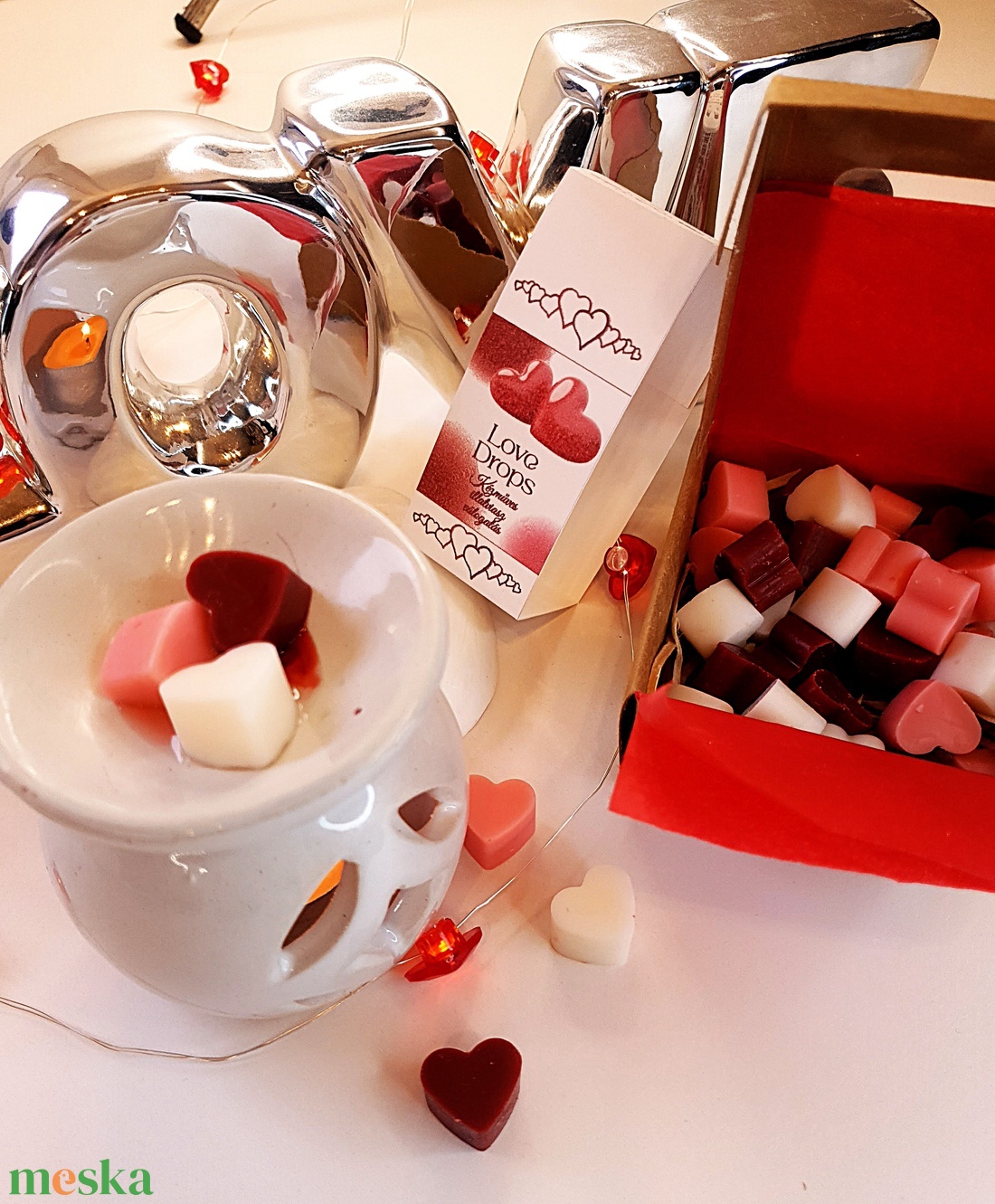 CandlAir LOVE DROPS szója illatviasz válogatás - otthon & életmód - gyertya, illat, aroma - gyertya - Meska.hu