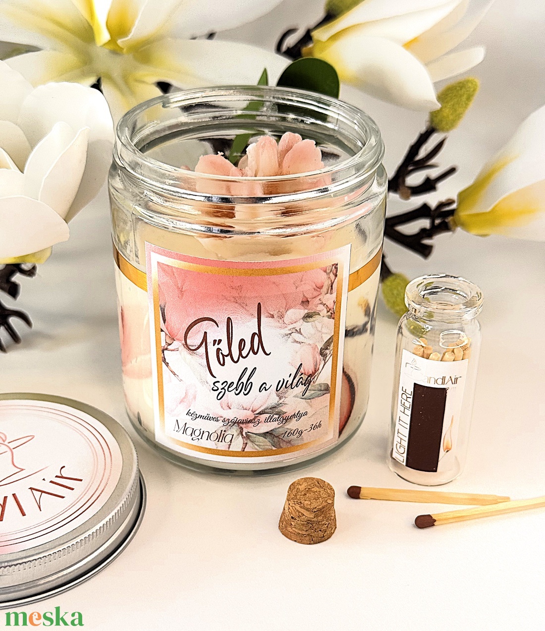 CandlAir Magnolia Tőled szebb a világ üvegtégelyes szójaviasz illatgyertya - otthon & életmód - gyertya, illat, aroma - gyertya - Meska.hu CandlAir Magnolia Tőled szebb a világ üvegtégelyes szójaviasz illatgyertya - otthon & életmód - gyertya, illat, aroma - gyertya - Meska.hu