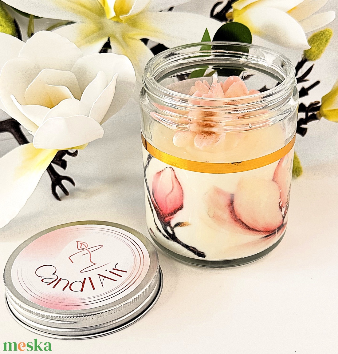 CandlAir Magnolia Tőled szebb a világ üvegtégelyes szójaviasz illatgyertya - otthon & életmód - gyertya, illat, aroma - gyertya - Meska.hu CandlAir Magnolia Tőled szebb a világ üvegtégelyes szójaviasz illatgyertya - otthon & életmód - gyertya, illat, aroma - gyertya - Meska.hu