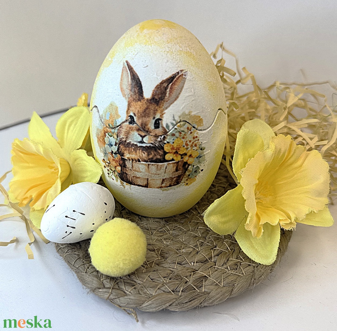 CandlAir Happy Easter Yellow kerámiatégelyes szójaviasz illatgyertya - otthon & életmód - gyertya, illat, aroma - gyertya - Meska.hu