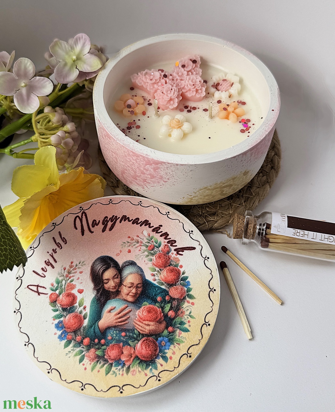 CandlAir A legjobb Nagymamának kerámiatégelyes szójaviasz illatgyertya - otthon & életmód - gyertya, illat, aroma - gyertya - Meska.hu