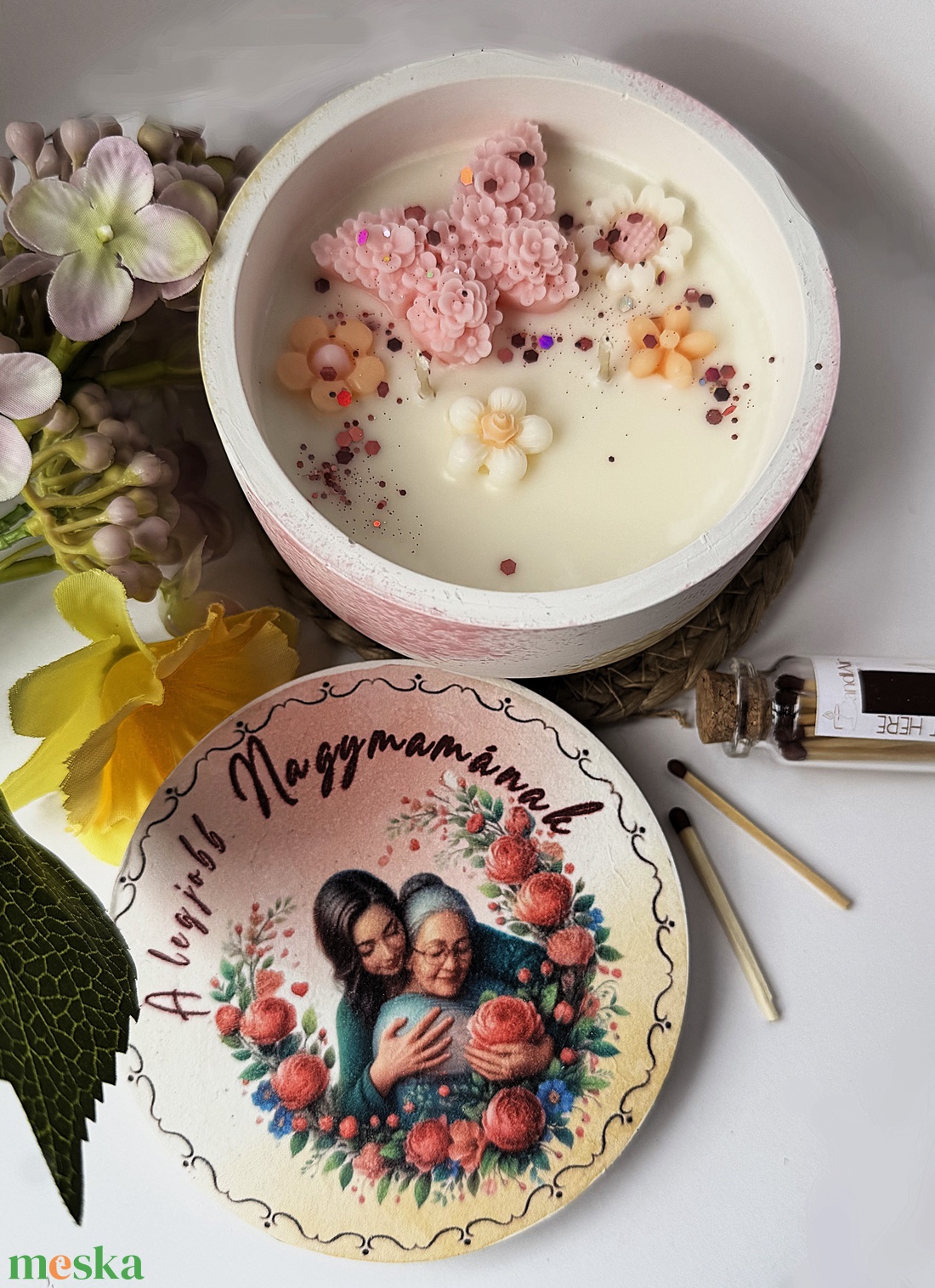 CandlAir A legjobb Nagymamának kerámiatégelyes szójaviasz illatgyertya - otthon & életmód - gyertya, illat, aroma - gyertya - Meska.hu