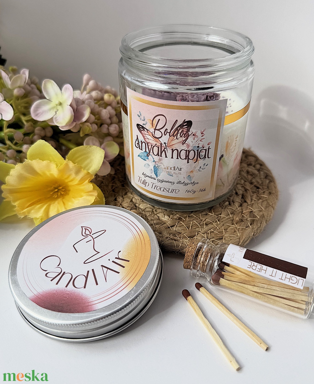 CandlAir A legjobb Nagymamának üvegtégelyes szójaviasz illatgyertya - otthon & életmód - gyertya, illat, aroma - gyertya - Meska.hu