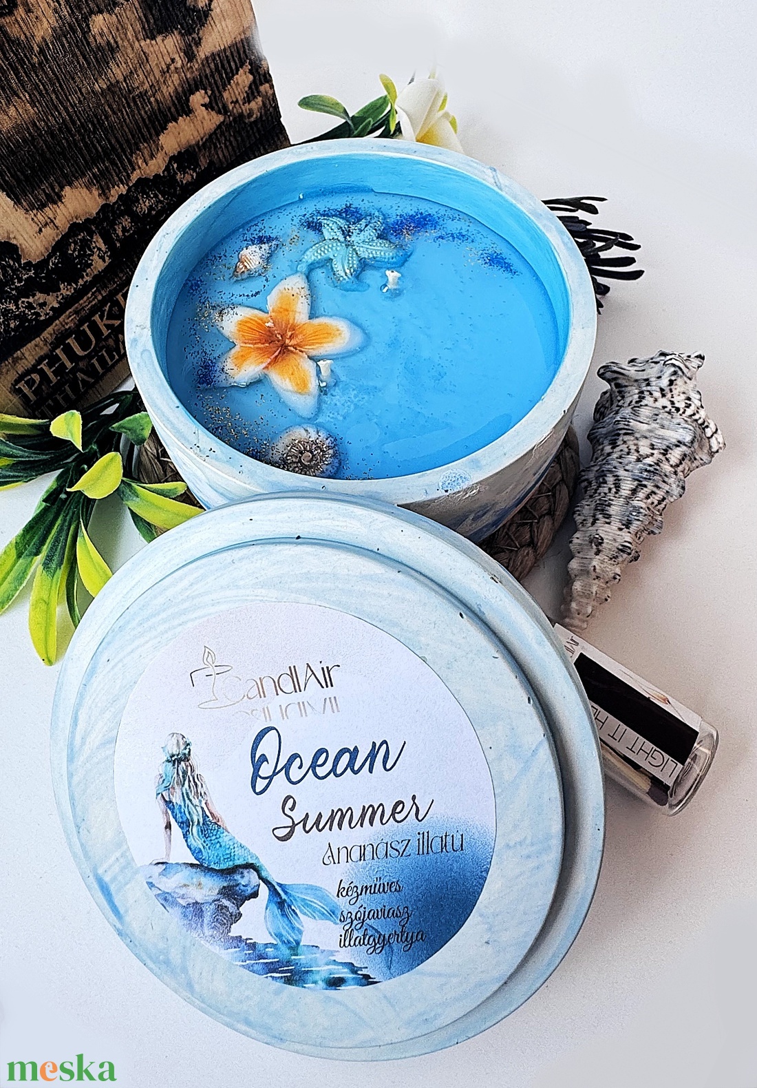 CandlAir Ocean Summer szójaviasz illatgyertya L-es méret - otthon & életmód - gyertya, illat, aroma - gyertya - Meska.hu CandlAir Ocean Summer szójaviasz illatgyertya L-es méret - otthon & életmód - gyertya, illat, aroma - gyertya - Meska.hu