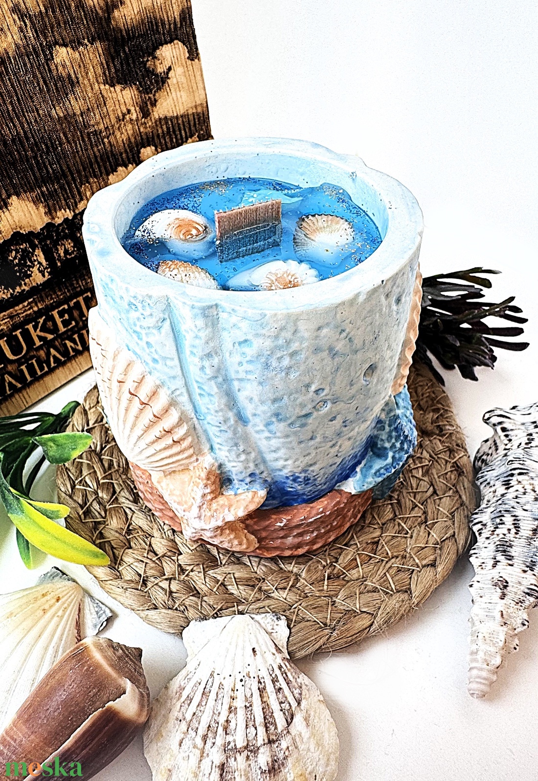 CandlAir Gift of Ocean szójaviasz illatgyertya egyedi tégelyben - otthon & életmód - gyertya, illat, aroma - gyertya - Meska.hu
