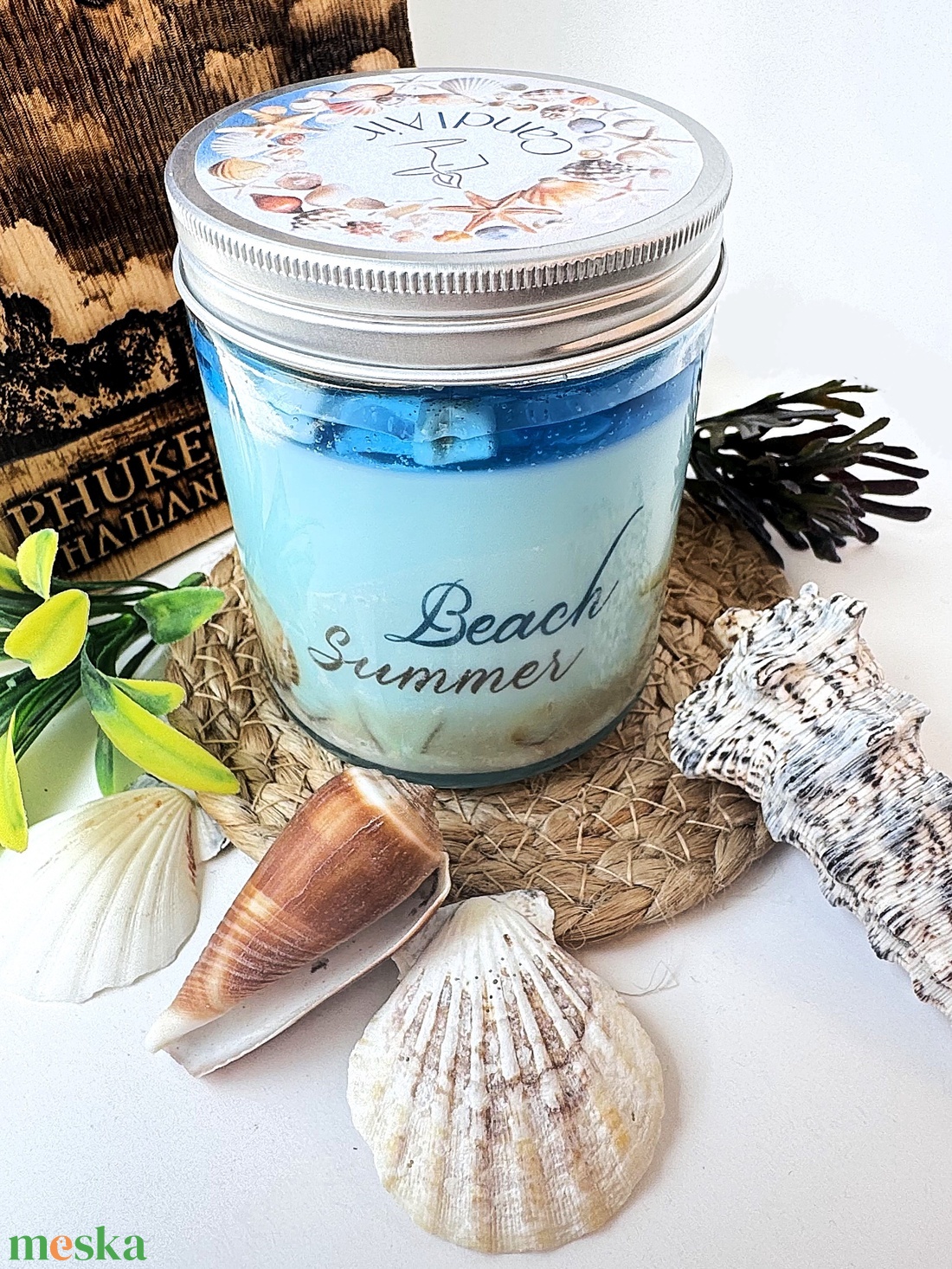 CandlAir Beach Summer üvegtégelyes szójaviasz illatgyertya - otthon & életmód - gyertya, illat, aroma - gyertya - Meska.hu CandlAir Beach Summer üvegtégelyes szójaviasz illatgyertya - otthon & életmód - gyertya, illat, aroma - gyertya - Meska.hu