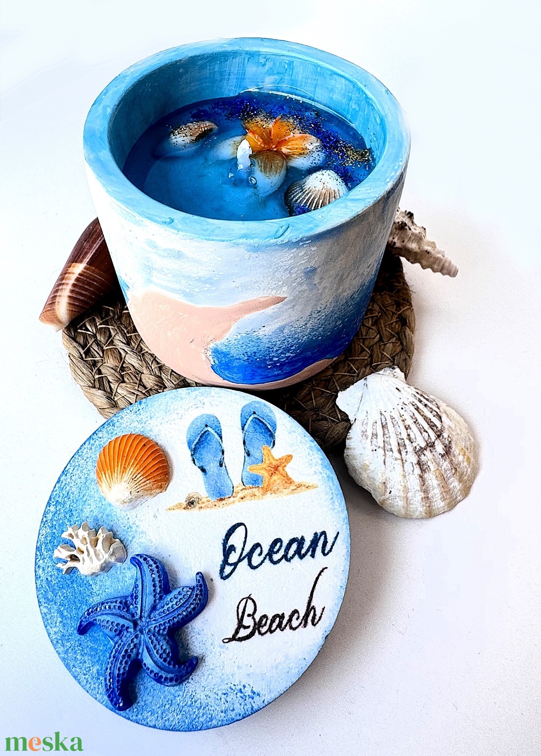 CandlAir Ocean Beach + Gift of Summer szett - otthon & életmód - gyertya, illat, aroma - gyertya - Meska.hu