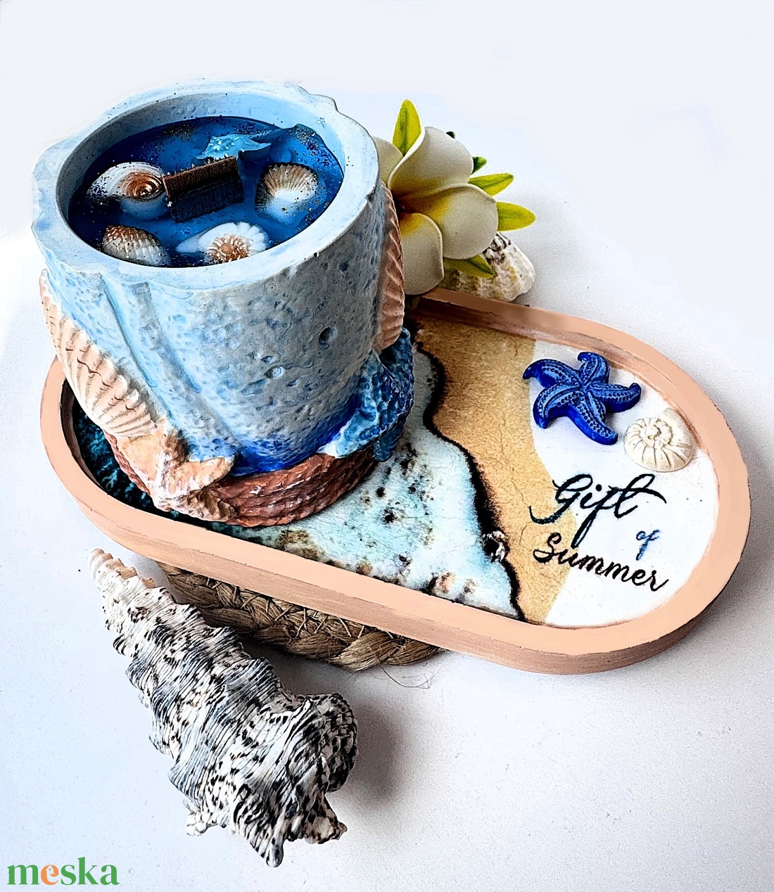 CandlAir Gift of Ocean + Gift of Summer szett - otthon & életmód - gyertya, illat, aroma - gyertya - Meska.hu
